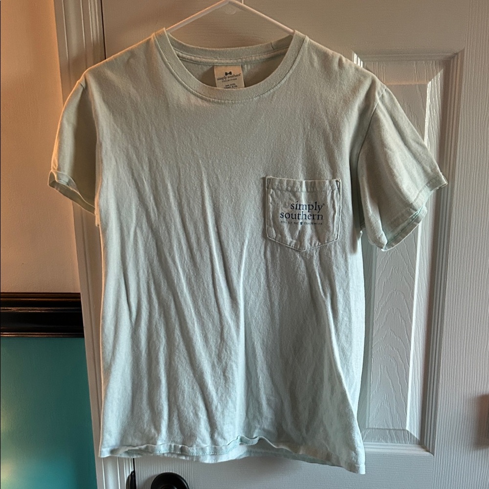 Simply Southern light blue Short Sleeve Tee